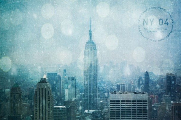 Empire State Building Snow