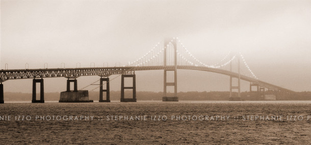 Pearls In The Mist - The Newport Bridge