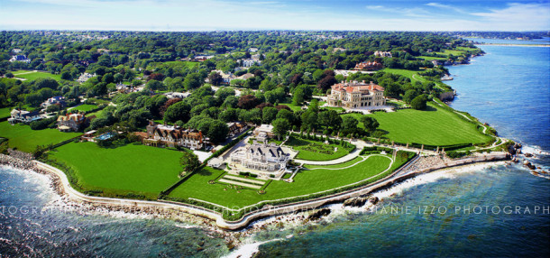 The Newport Cliffwalk - Aerial View